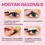 Set de gene false Tincses 2 în 1 cu lipici și fixator, îndepărtator de lipici, pensetă - 40D - 280 buc Q002