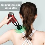 Mini masážní pistole se 4 hlavicemi - KH-515 - červená