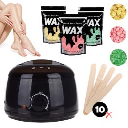   Set de epilare Wax 100 - 300 g de ceară și 10 spatule - Negru