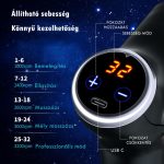 Mini masážní pistole se 4 hlavicemi - KH-515 - stříbrná