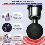 Mini masážní pistole se 4 hlavicemi - KH-515 - stříbrná