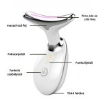 Intenzívna elektrická svetelná terapia - masážny prístroj na vrásky a spevnenie pokožky - ES-1081 - biely