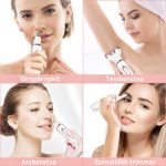 Set de aparat de ras electric cu capete interschimbabile, pentru utilizare uscata si umeda, pentru toate tipurile de piele - Alb-Roz