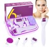 Aparat de masaj pentru piele 6 în 1 cu microace, capete interschimbabile, funcții multiple