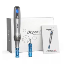   Dr. Pen M8 Dermapen Premium Stilou Microneedling fără fir cu adâncime reglabilă a acului și 6 viteze – Gri