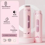 Aparat de ras electric cu două capete – Aparat de epilat fără fir 2 în 1 – Roz