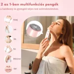 Dámsky elektrický holiaci strojček 2 v 1 – na tvár a telo, na suché aj mokré holenie – ružový