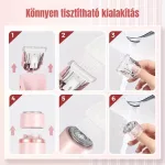 Dámsky elektrický holiaci strojček 2 v 1 – na tvár a telo, na suché aj mokré holenie – ružový