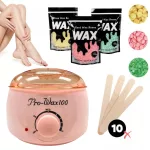 Wax 100 gyantázó szett - 300 g gyantával és 10 db spatulával - Világos Rózsaszín
