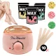 Wax 100 gyantázó szett - 300 g gyantával és 10 db spatulával - Világos Rózsaszín