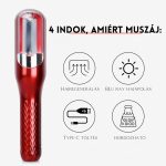 Akumulátorový zastřihovač konečků vlasů - červený