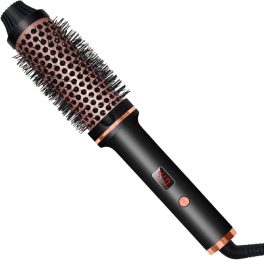   Horkovzdušný kartáč na vlasy s více nastaveními teploty a LCD displejem - černo-růžovo-zlatý - WT-115