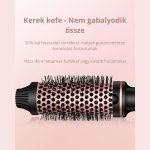 Horkovzdušný kartáč na vlasy s více nastaveními teploty a LCD displejem - černo-růžovo-zlatý - WT-115