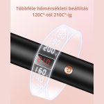 Horkovzdušný kartáč na vlasy s více nastaveními teploty a LCD displejem - černo-růžovo-zlatý - WT-115