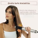 Sada na úpravu vlasů 6 v 1 s horkovzdušnou hlavicí a rukavicemi pro rovné a vlnité vlasy - stříbrná - WT-632