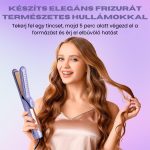 Žehlička na vlasy a kulma 2 v 1 s více nastaveními teploty, pro krátké i dlouhé vlasy - fialová - WT-077-2