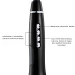 Keramická kulma na vlasy ve tvaru růže s LCD displejem, nastavitelná teplota, pro všechny typy vlasů - černá