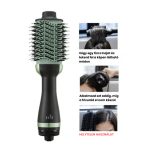 Vysoce výkonný kartáč na vlasy Avocado 3D s více režimy, negativními ionty - zeleno-černý