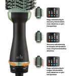 Vysoce výkonný kartáč na vlasy Avocado 3D s více režimy, negativními ionty - zeleno-černý