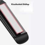 Žehlička na vlasy s nastavitelnou teplotou, LCD displejem, rozšířenou topnou deskou, pro suché i mokré vlasy - černá