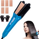 Žehlička na vlasy s vyměnitelnými 3D vzorovanými deskami, více nastaveními teploty, pro všechny typy vlasů