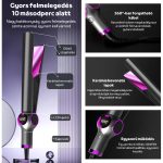 Žehlička na vlasy a kulma 2 v 1 s rychlým zahříváním, více teplotními režimy, LCD displejem - šedo-fialová