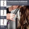 2 az 1-ben Hajegyenesítő és Göndörítő Gyors Felmelegedéssel, Többféle Hőmérséklettel, LCD Kijelzővel - Szürke-Lila