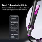 Žehlička na vlasy a kulma 2 v 1 s rychlým zahříváním, více teplotními režimy, LCD displejem - šedo-fialová