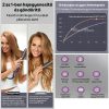 2 az 1-ben Hajegyenesítő és Göndörítő Gyors Felmelegedéssel, Többféle Hőmérséklettel, LCD Kijelzővel - Szürke-Lila
