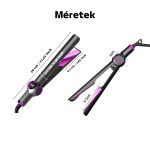 Žehlička na vlasy a kulma 2 v 1 s rychlým zahříváním, více teplotními režimy, LCD displejem - šedo-fialová