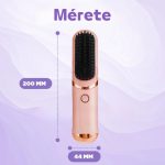 Přenosný hřeben na rovnání vlasů s třístupňovým nastavením, rychlým ohřevem, inovativním designem - růžový