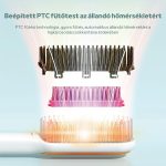 Kartáč na rovnání vlasů s inteligentní regulací teploty, technologií ohřevu PTC, zápornými ionty - bílo-červený