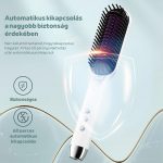 Kartáč na rovnání vlasů s inteligentní regulací teploty, technologií ohřevu PTC, zápornými ionty - bílo-červený