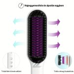 Kartáč na rovnání vlasů s inteligentní regulací teploty, technologií ohřevu PTC, zápornými ionty - bílo-červený