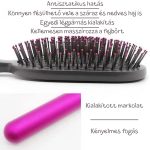 Kartáč na vlasy s vzduchovým polštářem a hřebenem se širokými zuby pro styling a česání - růžový