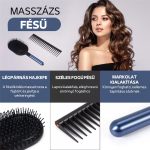 Kartáč na vlasy s vzduchovým polštářem a hřebenem se širokými zuby pro styling a česání - tmavě modrý