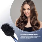 Kartáč na vlasy s vzduchovým polštářem a hřebenem se širokými zuby pro styling a česání - tmavě modrý