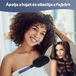 Kartáč na vlasy s vzduchovým polštářem a hřebenem se širokými zuby pro styling a česání - tmavě modrý