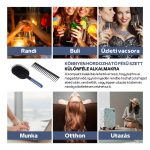 Kartáč na vlasy s vzduchovým polštářem a hřebenem se širokými zuby pro styling a česání - tmavě modrý