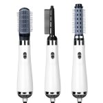 Stylingový kartáč na vlasy se 3 vyměnitelnými hlavicemi, více rychlostí a teplot, negativní ionty - bílý