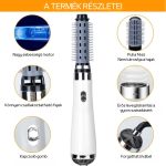 Stylingový kartáč na vlasy se 3 vyměnitelnými hlavicemi, více rychlostí a teplot, negativní ionty - bílý