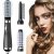 Hair Styling Brush with 3 Interchangeable Heads, Multiple Speeds and Temperatures, Negative Ions - Black