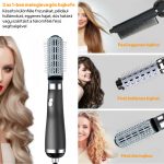Hair Styling Brush with 3 Interchangeable Heads, Multiple Speeds and Temperatures, Negative Ions - Black