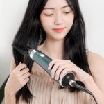 Hair Styling Brush with 3 Interchangeable Heads, Multiple Speeds and Temperatures, Negative Ions - Black