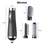 Hair Styling Brush with 3 Interchangeable Heads, Multiple Speeds and Temperatures, Negative Ions - Black