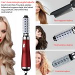 Hair Styling Brush with 3 Interchangeable Heads, Multiple Speeds and Temperatures, Negative Ions - Red