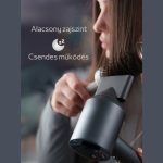 Negativní iontový fén s vyměnitelnými hlavicemi, nastavitelnou teplotou a proudem vzduchu – stříbrně šedý