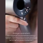 Negativní iontový fén s vyměnitelnými hlavicemi, nastavitelnou teplotou a proudem vzduchu – stříbrně šedý