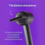 Negativní iontový fén s vyměnitelnými hlavicemi, nastavitelnou teplotou a proudem vzduchu – stříbrně šedý