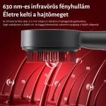 Elektrický masážní kartáč na vlasy s dávkovačem oleje a terapií červeným světlem, šedý